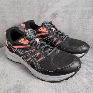 Asics Trail Scout 2 Trail Running Shoes Women's Sz 10 Black Coral 1012B039 EUC